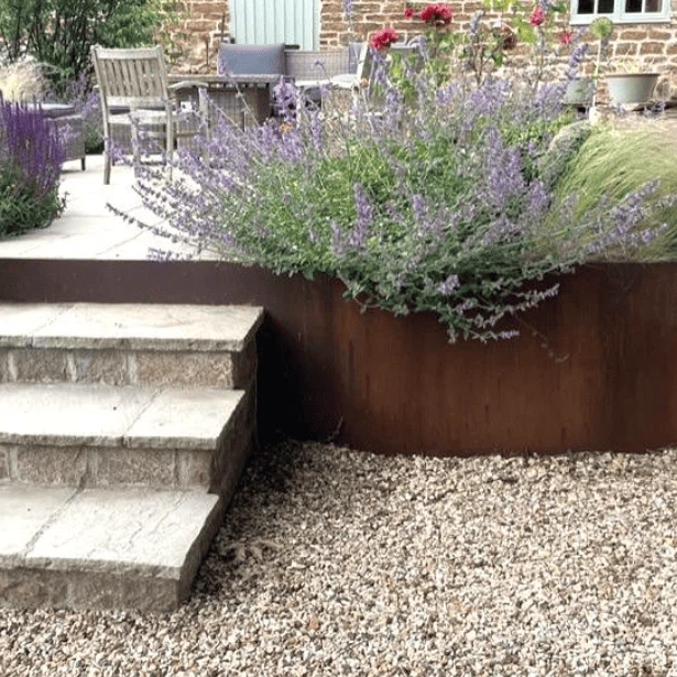 Corten steel edging Corten steel edging
